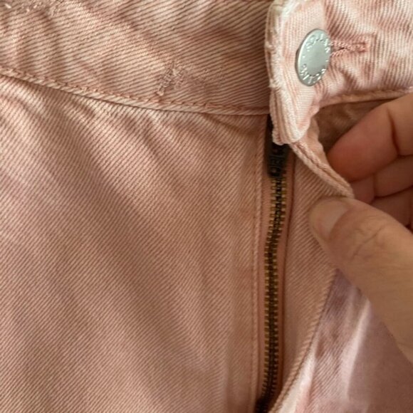 Rollas Dusters High Rise Slim Shorts Woman 32 Peony Pink Distressed Cut Off - Picture 7 of 15